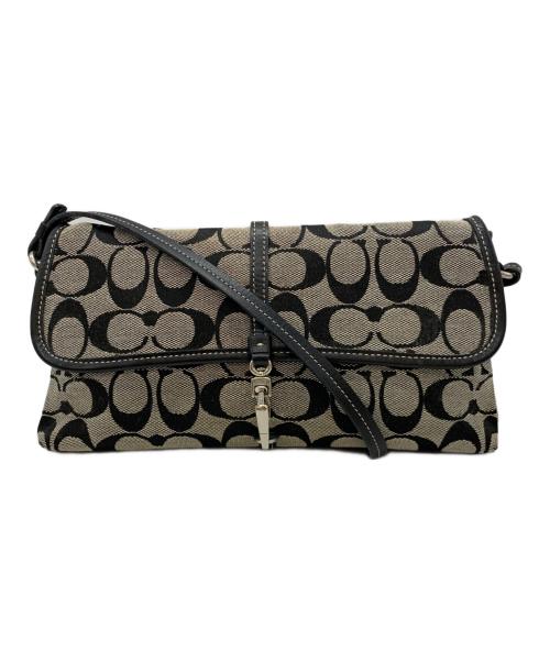 COACH（コーチ）COACH (コーチ) クリップデミポーチ ブラック×グレーの古着・服飾アイテム