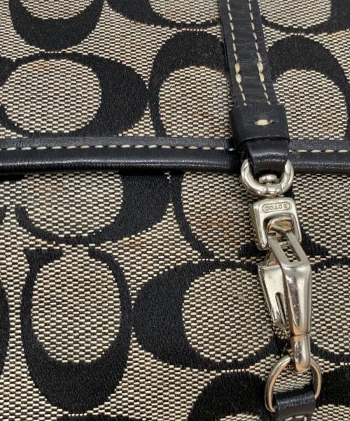 COACH（コーチ）COACH (コーチ) クリップデミポーチ ブラック×グレーの古着・服飾アイテム