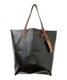 MARNI（マルニ）の古着「PVCバイカラートートバッグ」｜ブラック×ブルー