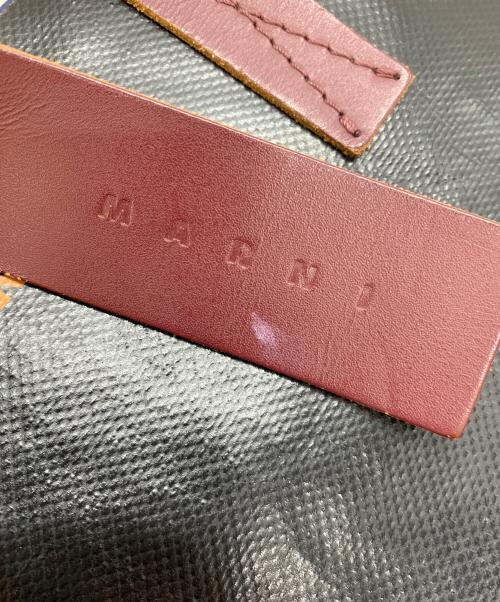 MARNI（マルニ）MARNI (マルニ) PVCバイカラートートバッグ ブラック×ブルーの古着・服飾アイテム