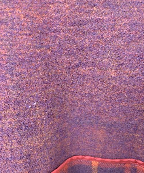 Vivienne Westwood RED LABEL（ヴィヴィアンウエストウッドレッドレーベル）Vivienne Westwood RED LABEL (ヴィヴィアンウエストウッドレッドレーベル) ウール タータンチェック ビッグカラー アシンメトリー コート レッド×パープル サイズ:2の古着・服飾アイテム