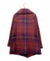 Vivienne Westwood RED LABEL (ヴィヴィアンウエストウッドレッドレーベル) ウール タータンチェック ビッグカラー アシンメトリー コート レッド×パープル サイズ:2：20000円