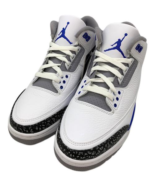 NIKE（ナイキ）NIKE (ナイキ) AIR JORDAN3 ホワイト×ブルー サイズ:27の古着・服飾アイテム