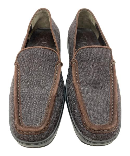 TOD'S（トッズ）TOD'S (トッズ) ゴンミーニ ローファー ブラウン サイズ:5の古着・服飾アイテム
