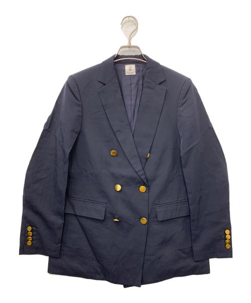 6(ROKU) BEAUTY&YOUTH（ロク ビューティーアンドユース）6(ROKU) BEAUTY&YOUTH (ロク ビューティーアンドユース) DOUBLE NAVY JACKET ネイビー サイズ:36の古着・服飾アイテム