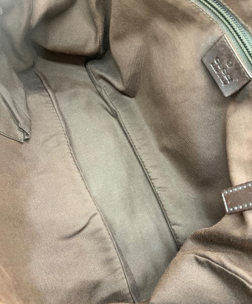 GUCCI（グッチ）GUCCI (グッチ) GGキャンバス ショルダーバッグ ベージュ×ブラウンの古着・服飾アイテム