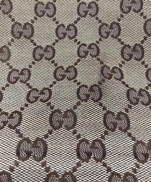GUCCI（グッチ）GUCCI (グッチ) GGキャンバス ショルダーバッグ ベージュ×ブラウンの古着・服飾アイテム