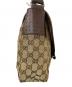 中古・古着 GUCCI (グッチ) GGキャンバス ショルダーバッグ ベージュ×ブラウン：20000円