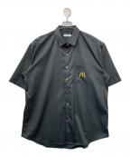 graniph×マクドナルドグラニフ×マクドナルド）の古着「What's in the Burger ルーズフィット半袖シャツ」｜ブラック