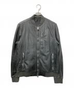 ALL SAINTSオールセインツ）の古着「KINO LEATHER BOMBER」｜ブラック