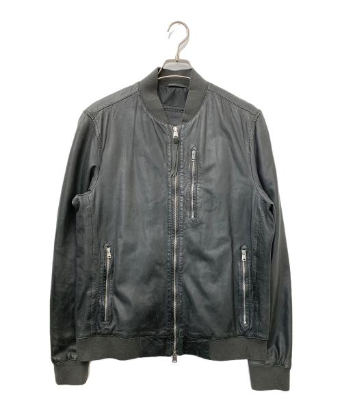 ALL SAINTS（オールセインツ）ALL SAINTS (オールセインツ) KINO LEATHER BOMBER ブラック サイズ:Lの古着・服飾アイテム