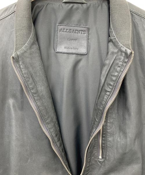 ALL SAINTS（オールセインツ）ALL SAINTS (オールセインツ) KINO LEATHER BOMBER ブラック サイズ:Lの古着・服飾アイテム