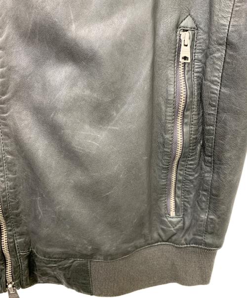 ALL SAINTS（オールセインツ）ALL SAINTS (オールセインツ) KINO LEATHER BOMBER ブラック サイズ:Lの古着・服飾アイテム