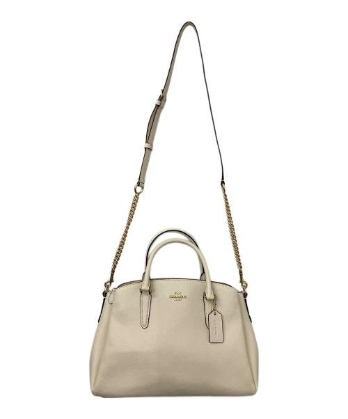 COACH（コーチ）COACH (コーチ) キャリーオール2WAYバッグ ホワイトの古着・服飾アイテム