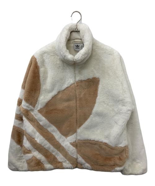 adidas（アディダス）adidas (アディダス) ファートラックジャケット ホワイト×ベージュ サイズ:Mの古着・服飾アイテム