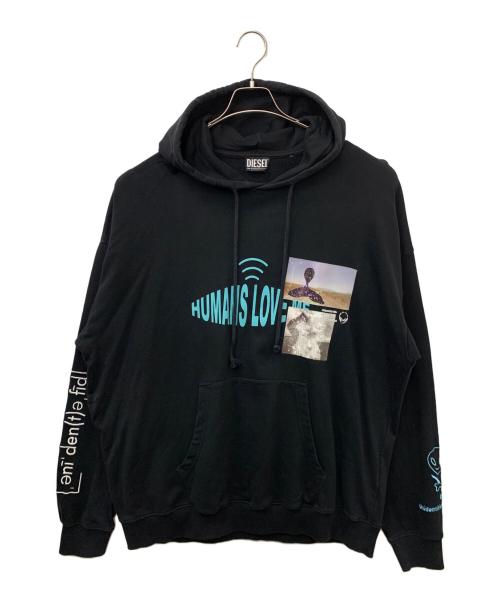DIESEL（ディーゼル）DIESEL (ディーゼル) パーカー ブラック サイズ:3XLの古着・服飾アイテム