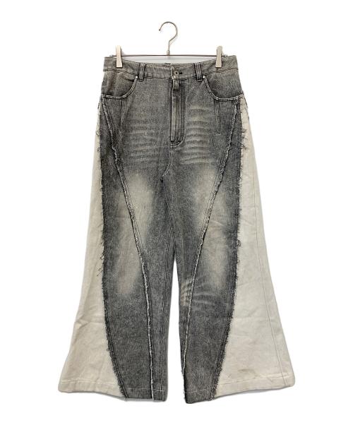 jent louis（ジェントルイス）Jent Louis (ジェントルイス) ブーツカットデニムパンツ グレー サイズ:Mの古着・服飾アイテム