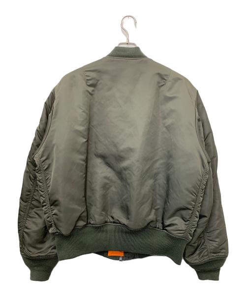 ALPHA（アルファ）ALPHA (アルファ) MA-1 リバーシブルフライトジャケット グリーン×オレンジ サイズ:Lの古着・服飾アイテム