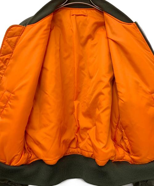 ALPHA（アルファ）ALPHA (アルファ) MA-1 リバーシブルフライトジャケット グリーン×オレンジ サイズ:Lの古着・服飾アイテム
