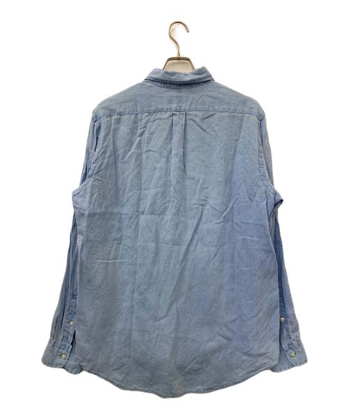 POLO RALPH LAUREN（ポロ・ラルフローレン）POLO RALPH LAUREN (ポロ・ラルフローレン) リネンシャツ スカイブルー サイズ:Lの古着・服飾アイテム