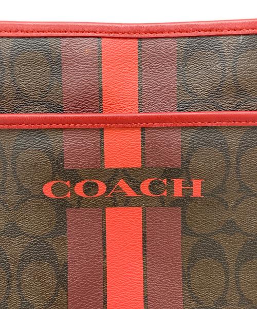 COACH（コーチ）COACH (コーチ) ショルダーバッグ ブラウン×レッドの古着・服飾アイテム