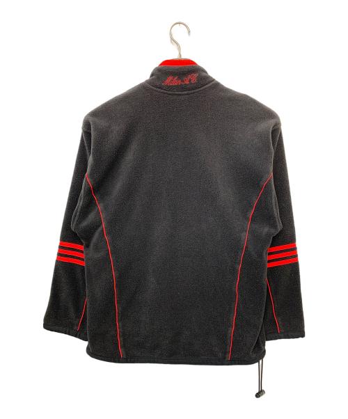 adidas（アディダス）adidas (アディダス) ハーフジップフリースジャケット ブラック×レッド サイズ:Mの古着・服飾アイテム