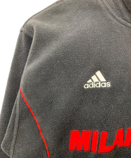 adidas（アディダス）adidas (アディダス) ハーフジップフリースジャケット ブラック×レッド サイズ:Mの古着・服飾アイテム
