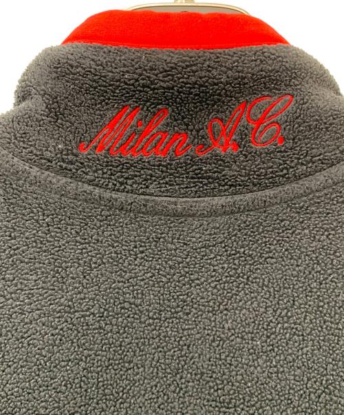 adidas（アディダス）adidas (アディダス) ハーフジップフリースジャケット ブラック×レッド サイズ:Mの古着・服飾アイテム