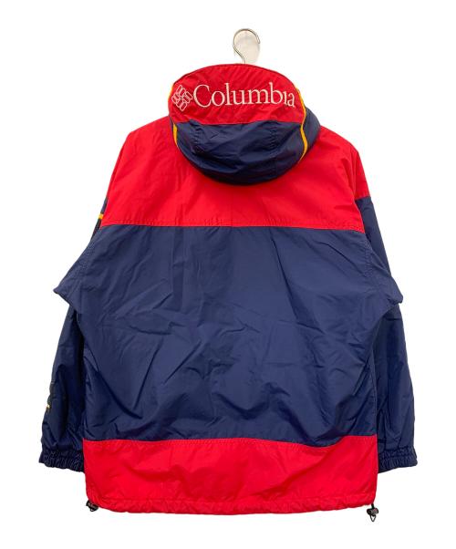 Columbia（コロンビア）Columbia (コロンビア) 90’sアノラックパーカー ネイビー×レッド サイズ:Mの古着・服飾アイテム