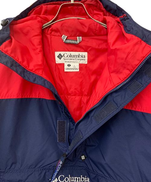 Columbia（コロンビア）Columbia (コロンビア) 90’sアノラックパーカー ネイビー×レッド サイズ:Mの古着・服飾アイテム