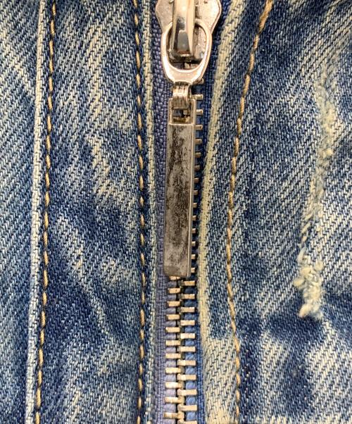 JAFFARY（ジャファリー）JAFFARY (ジャファリー) ダメージデニムジャケット ブルー サイズ:Lの古着・服飾アイテム