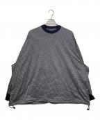 is-nessイズネス）の古着「Balloon Border Long-sleeve T-Shirt」｜グレー×ネイビー