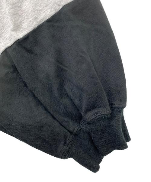 is-ness（イズネス）is-ness (イズネス) BALLOON COLOR BLOCK L/S TEE ブラック×グレー サイズ:Mの古着・服飾アイテム