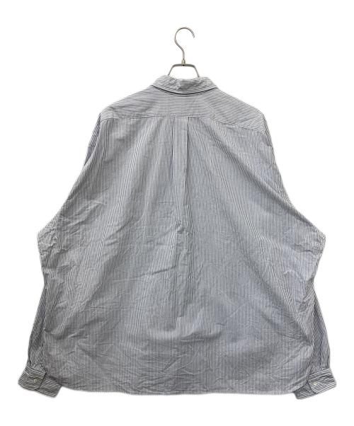 sillage（シアージ）Sillage (シアージ) コットンストライプオーバーサイズシャツ ブルー サイズ:Fの古着・服飾アイテム