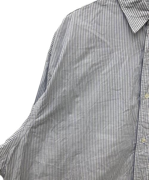 sillage（シアージ）Sillage (シアージ) コットンストライプオーバーサイズシャツ ブルー サイズ:Fの古着・服飾アイテム