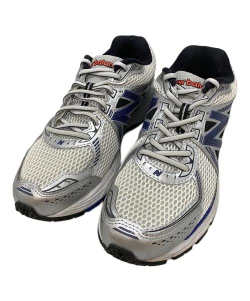 NEW BALANCE（ニューバランス）NEW BALANCE (ニューバランス) スニーカー ホワイト×ブルー サイズ:26.5の古着・服飾アイテム