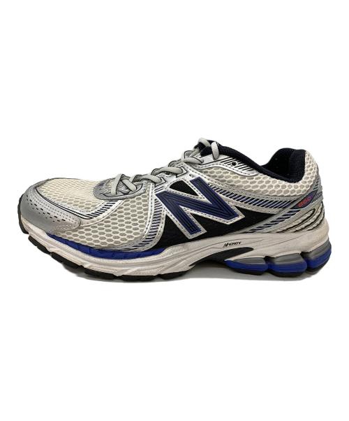 NEW BALANCE（ニューバランス）NEW BALANCE (ニューバランス) スニーカー ホワイト×ブルー サイズ:26.5の古着・服飾アイテム