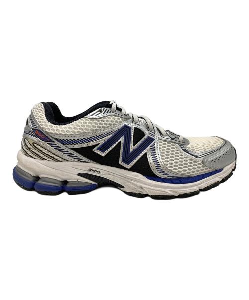 NEW BALANCE（ニューバランス）NEW BALANCE (ニューバランス) スニーカー ホワイト×ブルー サイズ:26.5の古着・服飾アイテム