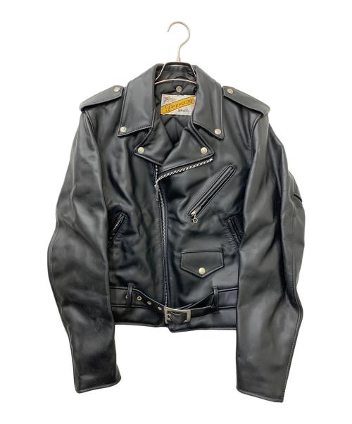Schott（ショット）Schott (ショット) ダブルライダースジャケット ブラック サイズ:38の古着・服飾アイテム