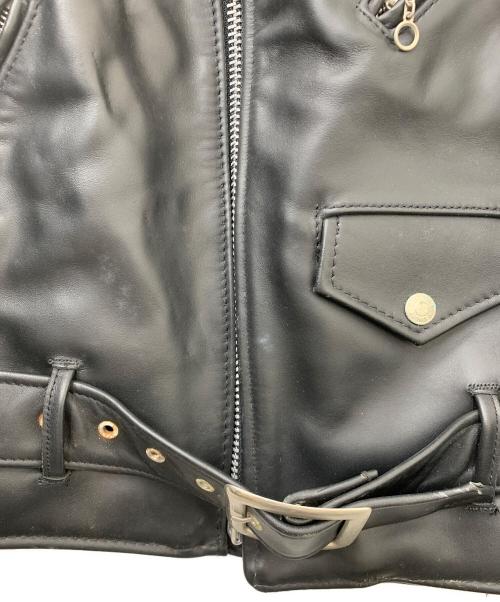 Schott（ショット）Schott (ショット) ダブルライダースジャケット ブラック サイズ:38の古着・服飾アイテム