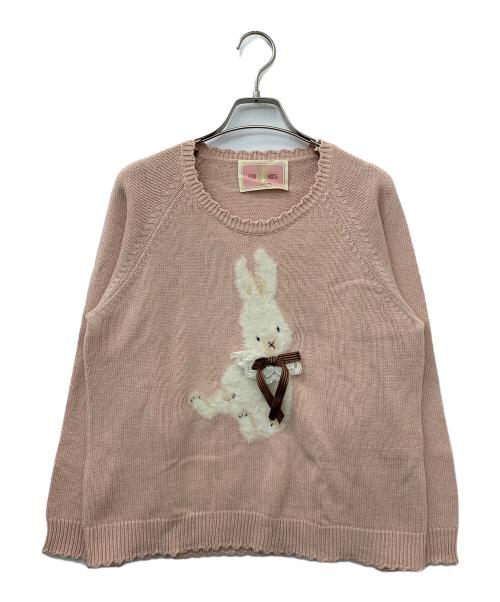 PINK HOUSE（ピンクハウス）PINK HOUSE (ピンクハウス) クッキーラビッツモチーフニットプルオーバー ピンク サイズ:不明の古着・服飾アイテム