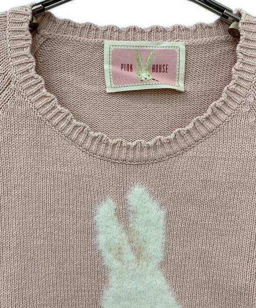 PINK HOUSE（ピンクハウス）PINK HOUSE (ピンクハウス) クッキーラビッツモチーフニットプルオーバー ピンク サイズ:不明の古着・服飾アイテム