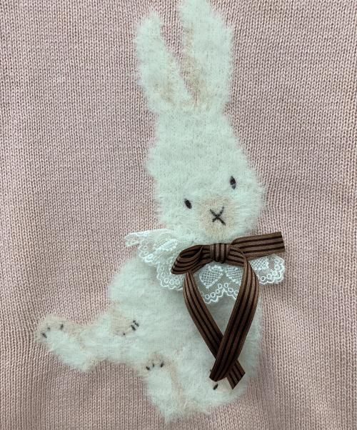 PINK HOUSE（ピンクハウス）PINK HOUSE (ピンクハウス) クッキーラビッツモチーフニットプルオーバー ピンク サイズ:不明の古着・服飾アイテム