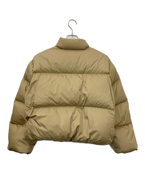 Gymphlex（ジムフレックス）Gymphlex (ジムフレックス) スタンドカラー ショート丈 ダウンジャケット ベージュ サイズ:14の古着・服飾アイテム