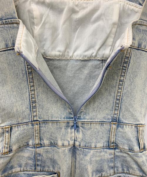 ANDMARY（アンドマリー）ANDMARY (アンドマリー) Nicola ribbon denim allinone ブルー サイズ:Fの古着・服飾アイテム
