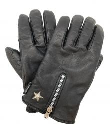 Schott（ショット）の古着「WINTER ZIP LEATHER GLOVE」｜ブラック