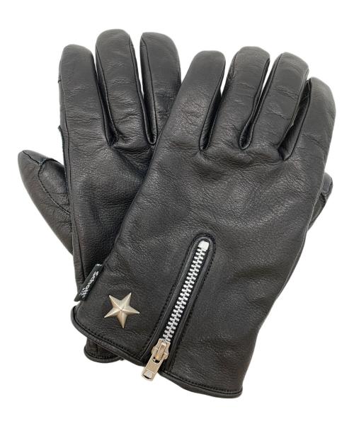 Schott（ショット）Schott (ショット) WINTER ZIP LEATHER GLOVE ブラック サイズ:Sの古着・服飾アイテム