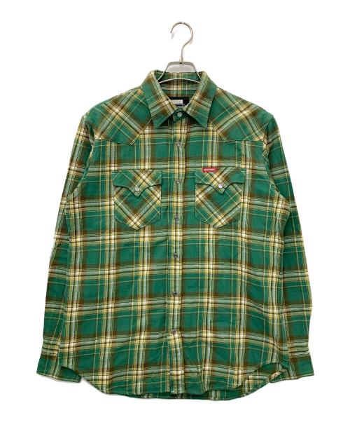 Hysteric Glamour（ヒステリックグラマー）Hysteric Glamour (ヒステリックグラマー) チェックネルシャツ グリーン サイズ:Lの古着・服飾アイテム