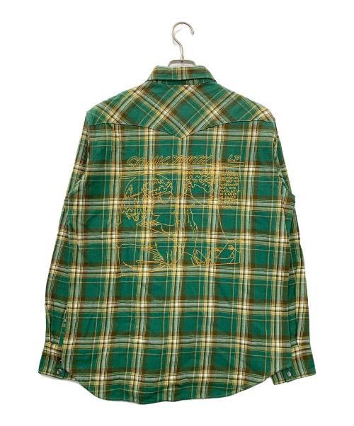 Hysteric Glamour（ヒステリックグラマー）Hysteric Glamour (ヒステリックグラマー) チェックネルシャツ グリーン サイズ:Lの古着・服飾アイテム