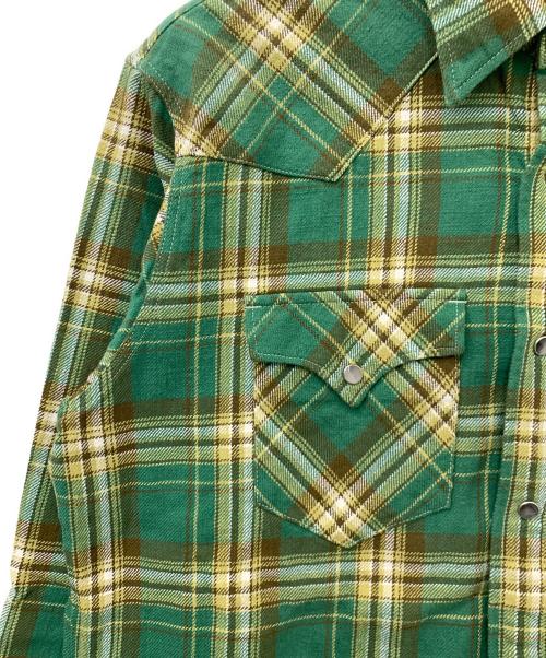 Hysteric Glamour（ヒステリックグラマー）Hysteric Glamour (ヒステリックグラマー) チェックネルシャツ グリーン サイズ:Lの古着・服飾アイテム